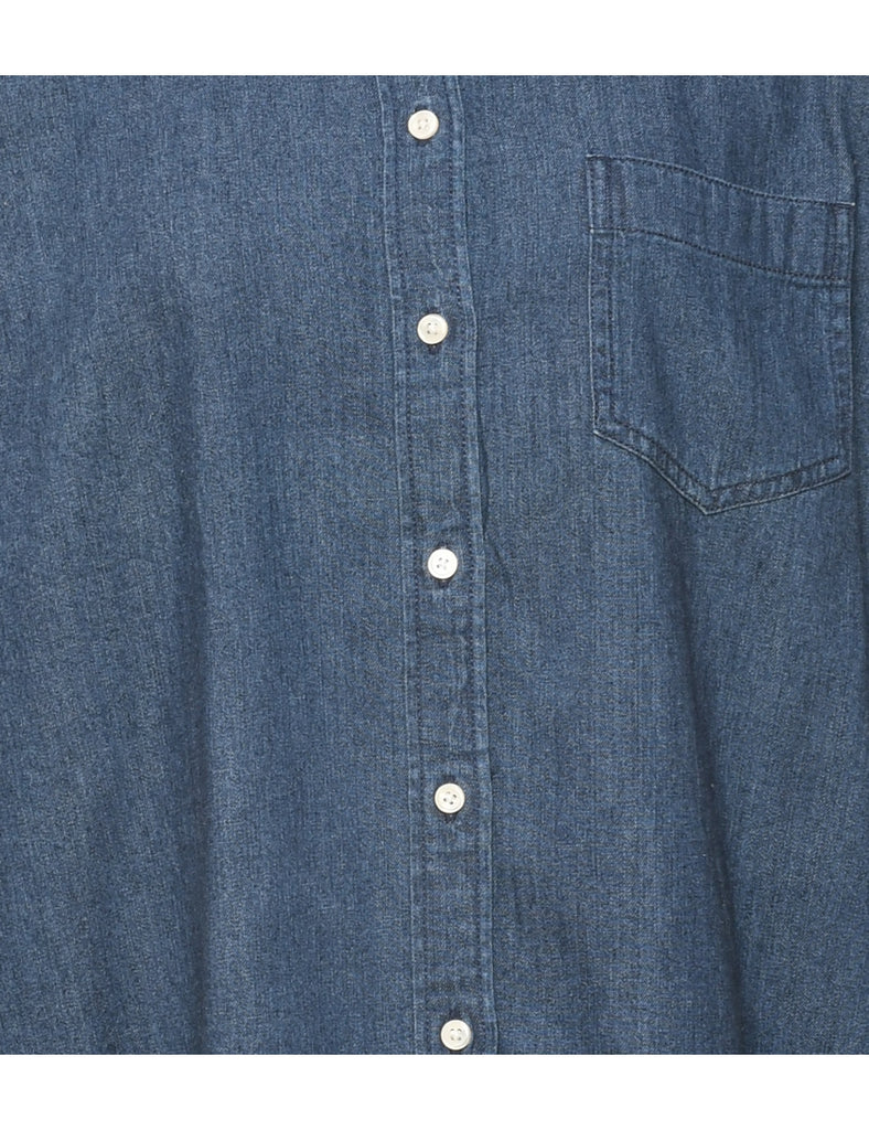 Medium Wash Denim Shirt - L