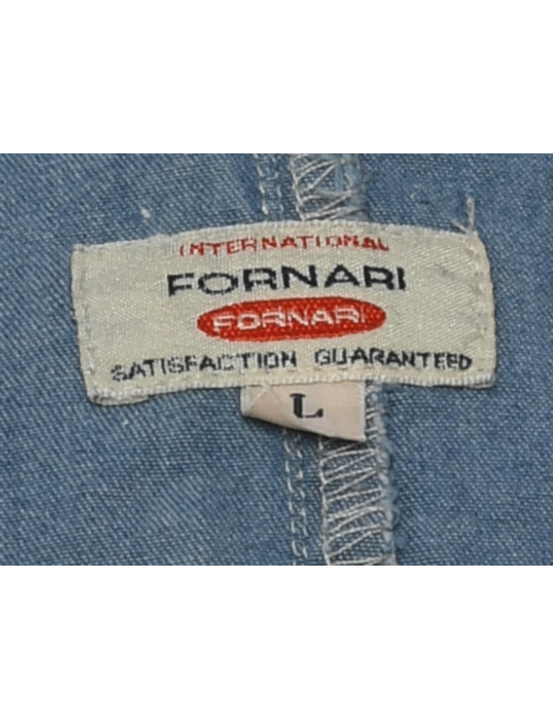 Medium Wash Denim Shirt - L