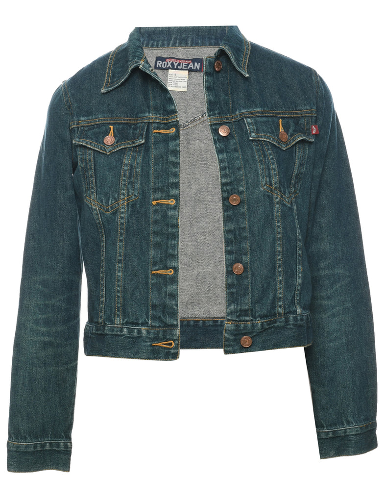 Medium Wash Y2K Denim Jacket - S
