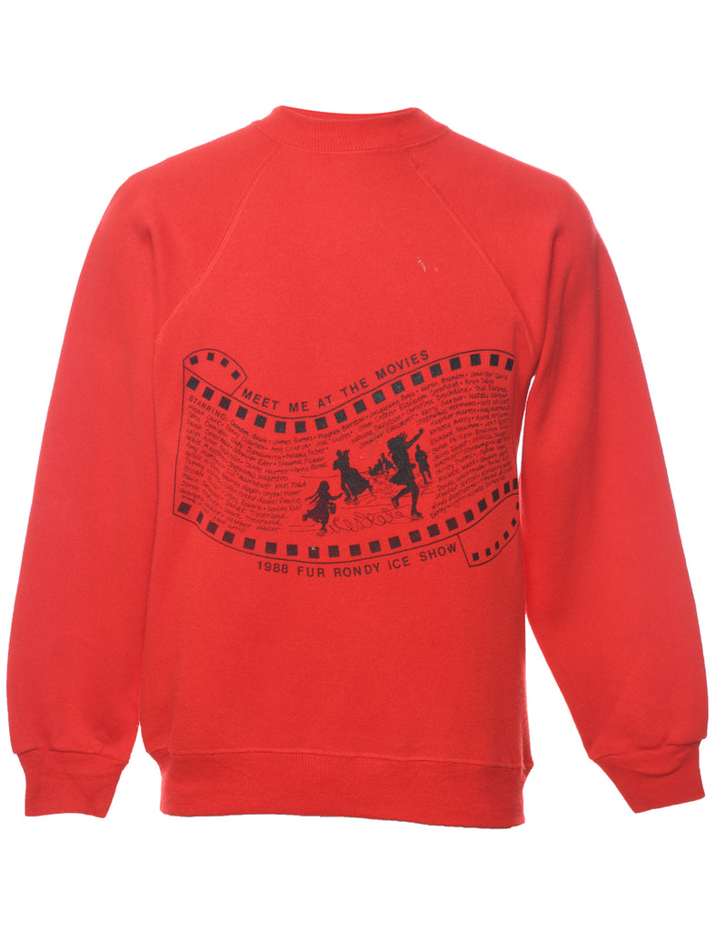 Meet Me At The Movies 1980s Printed Sweatshirt - S