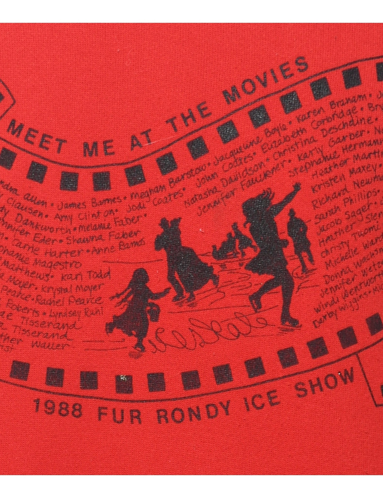 Meet Me At The Movies 1980s Printed Sweatshirt - S