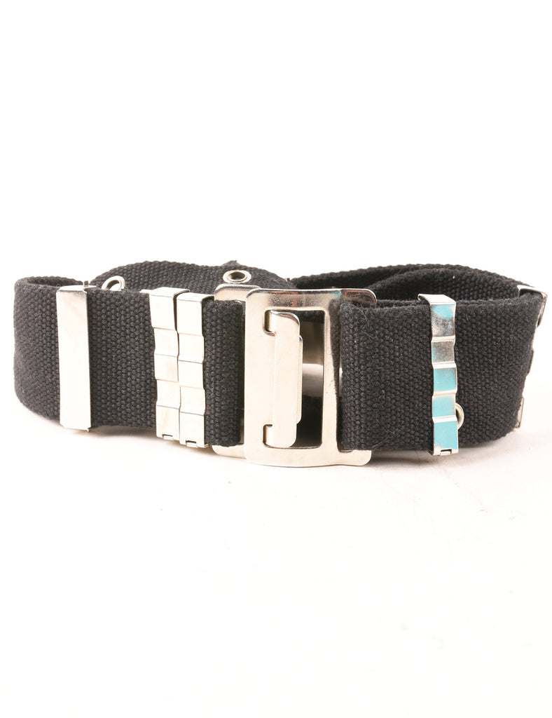 Metallic Black Belt - L
