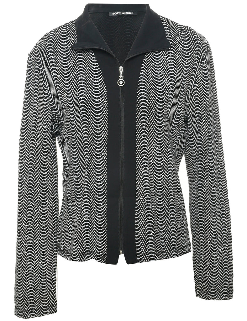 Metallic Finish Evening Jacket - M