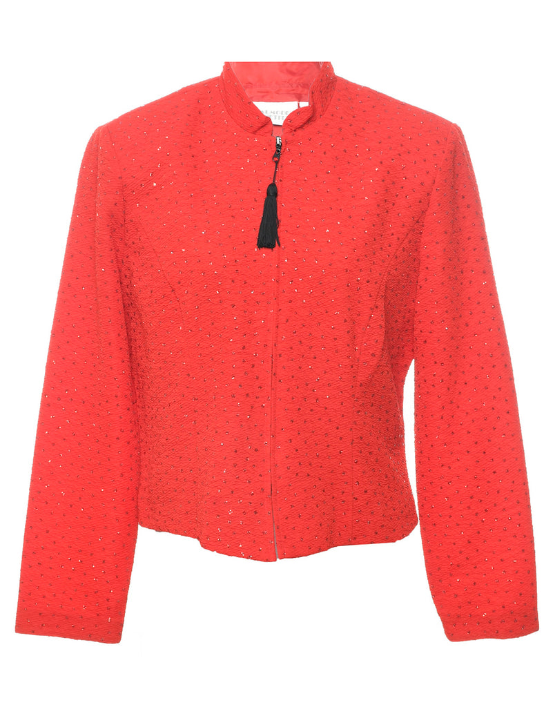 Metallic Finish Evening Jacket - L