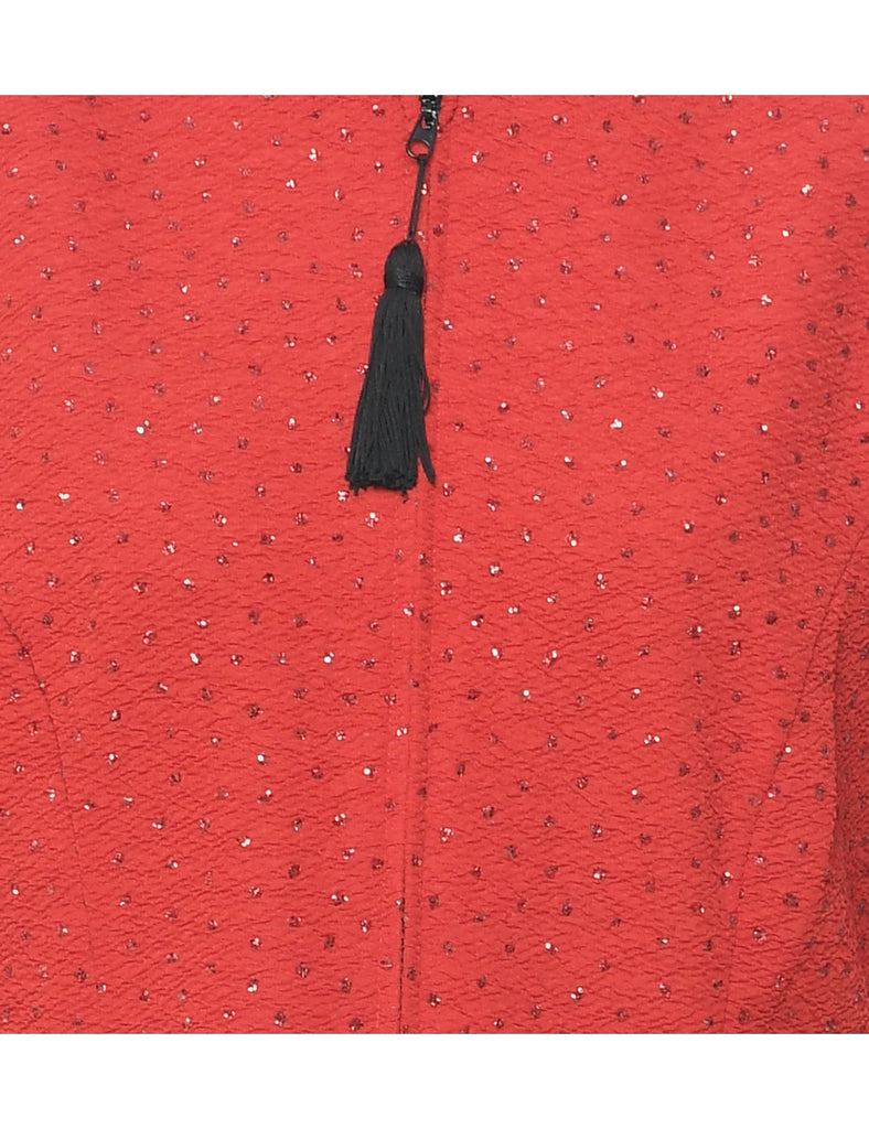 Metallic Finish Evening Jacket - L