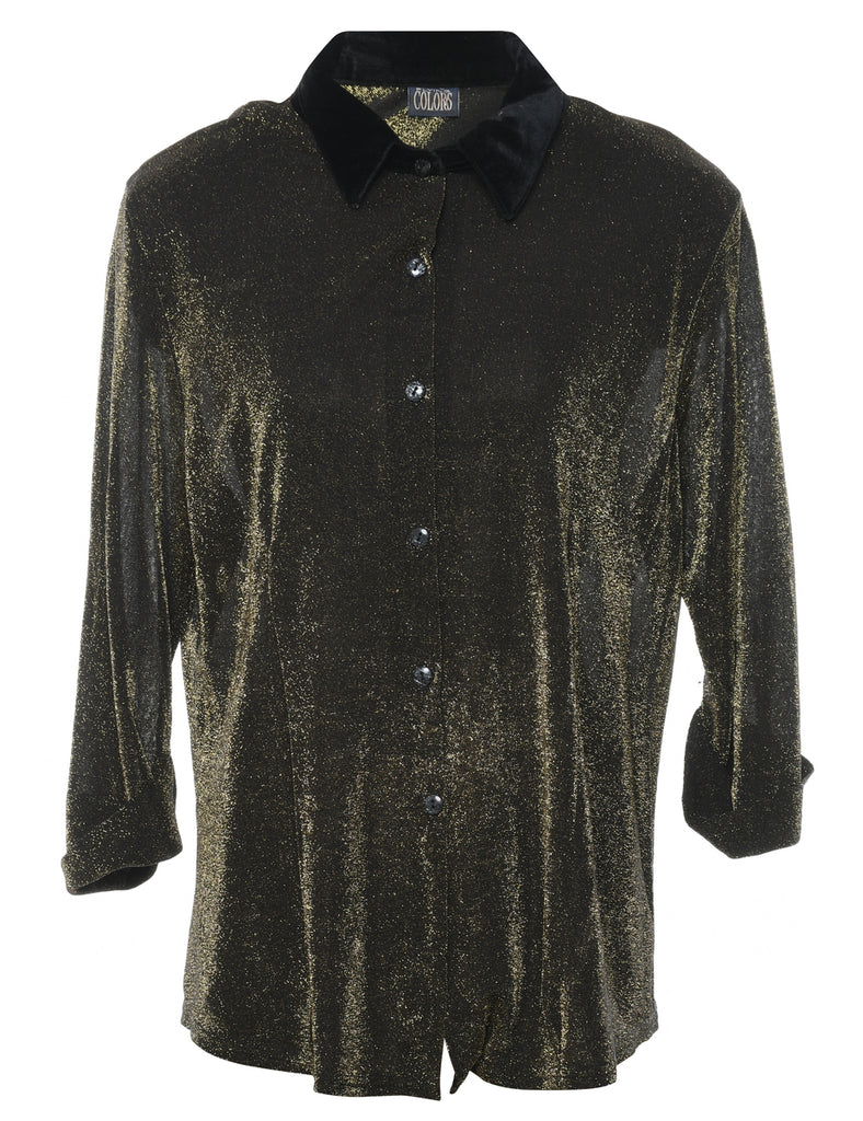 Metallic Gold Evening Shirt - XL