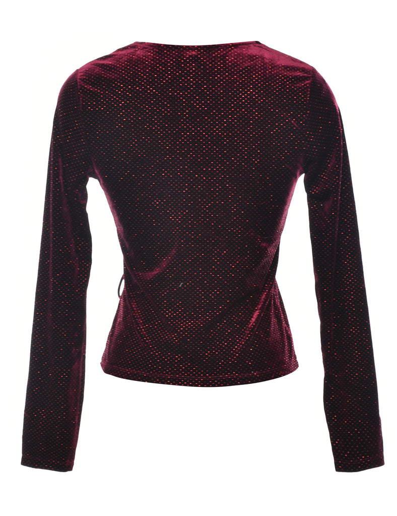 Metallic Velvet Evening Top - S