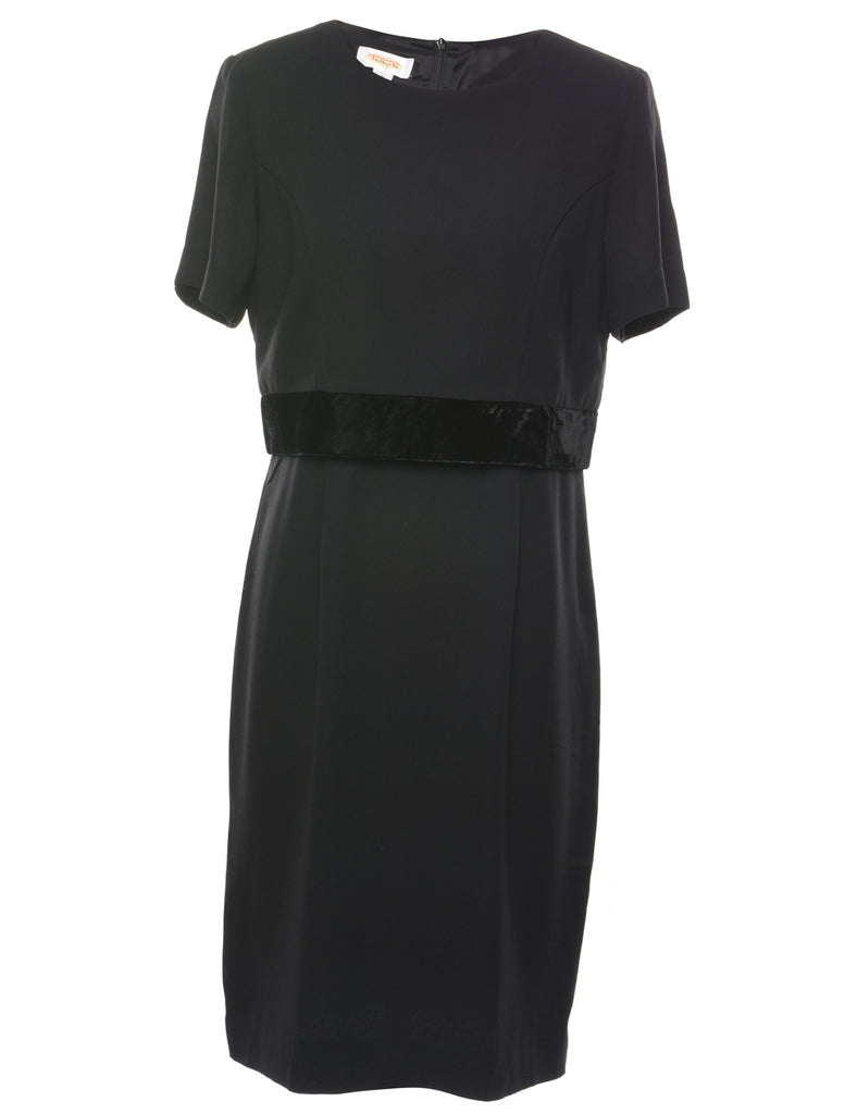 Midi Length Black Dress - M