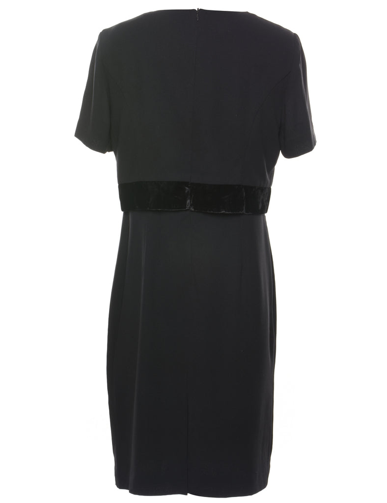 Midi Length Black Dress - M