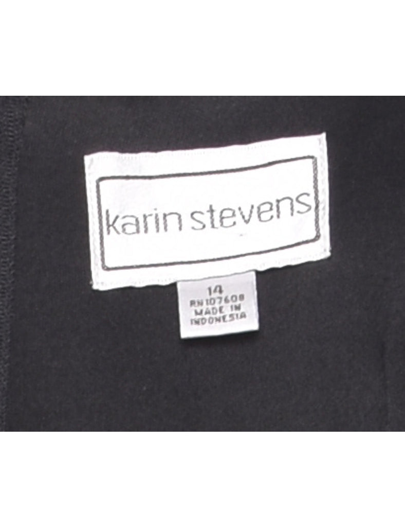 Midi Length Black Dress - M