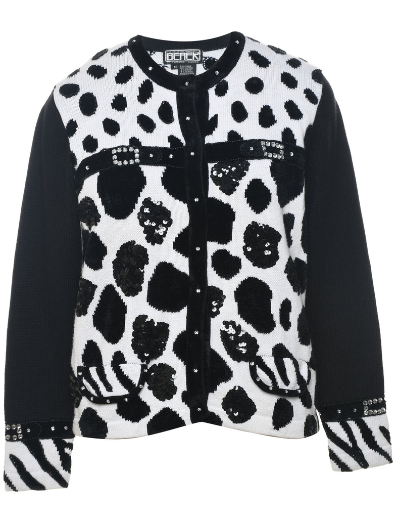 Monochrome Cardigan - M