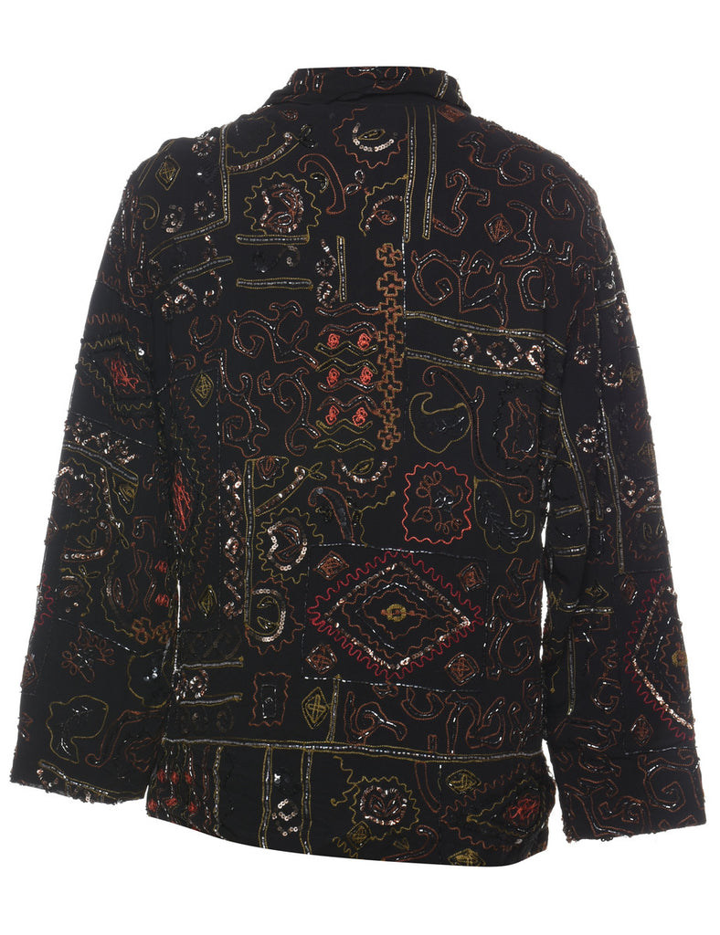 Multi-Colour Appliqued & Sequined  - L