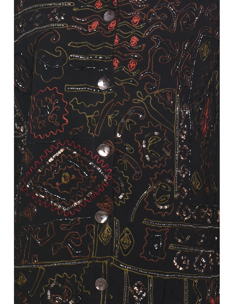 Multi-Colour Appliqued & Sequined  - L