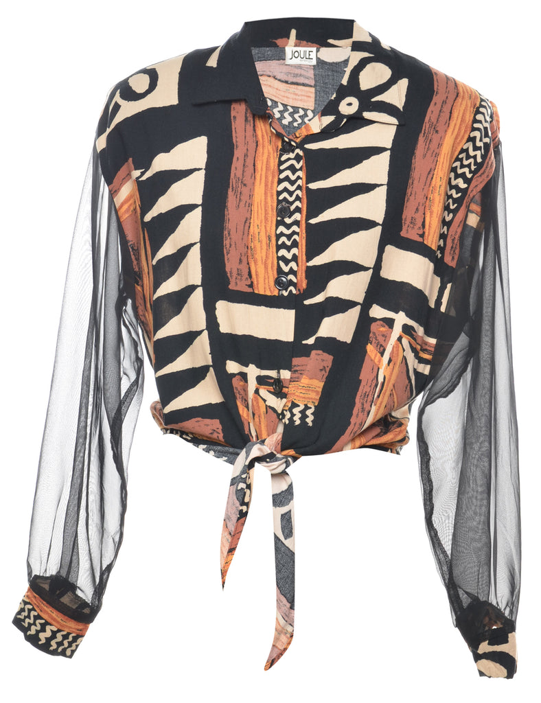 Multi-colour Cropped Blouse - M