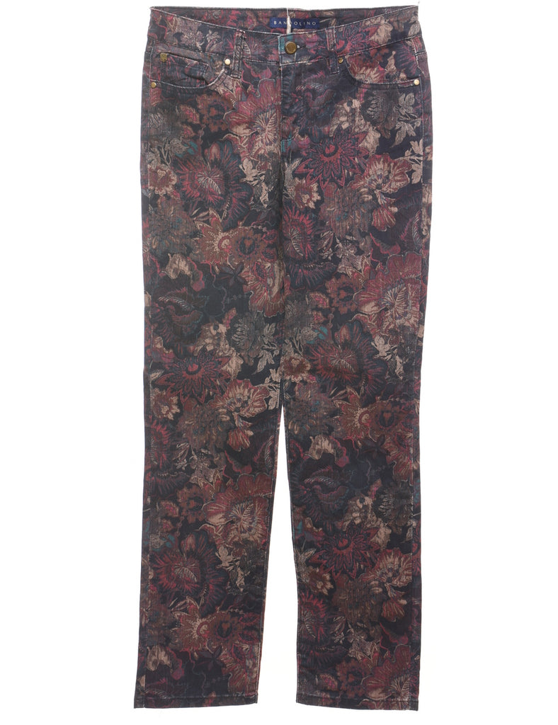 Multi-colour Floral Tapered Jeans - W30 L29