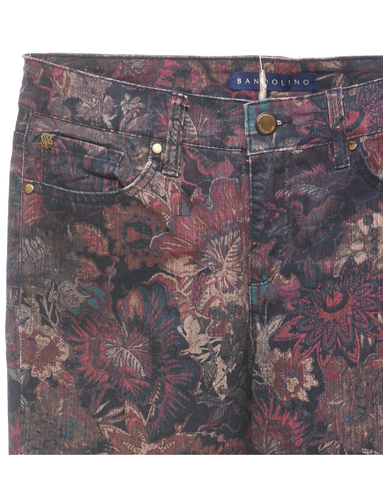 Multi-colour Floral Tapered Jeans - W30 L29