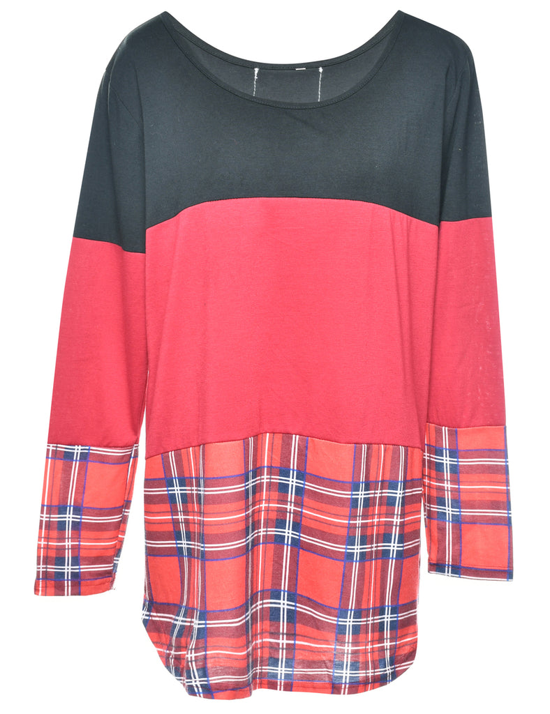 Multi-colour Plain T-shirt - L