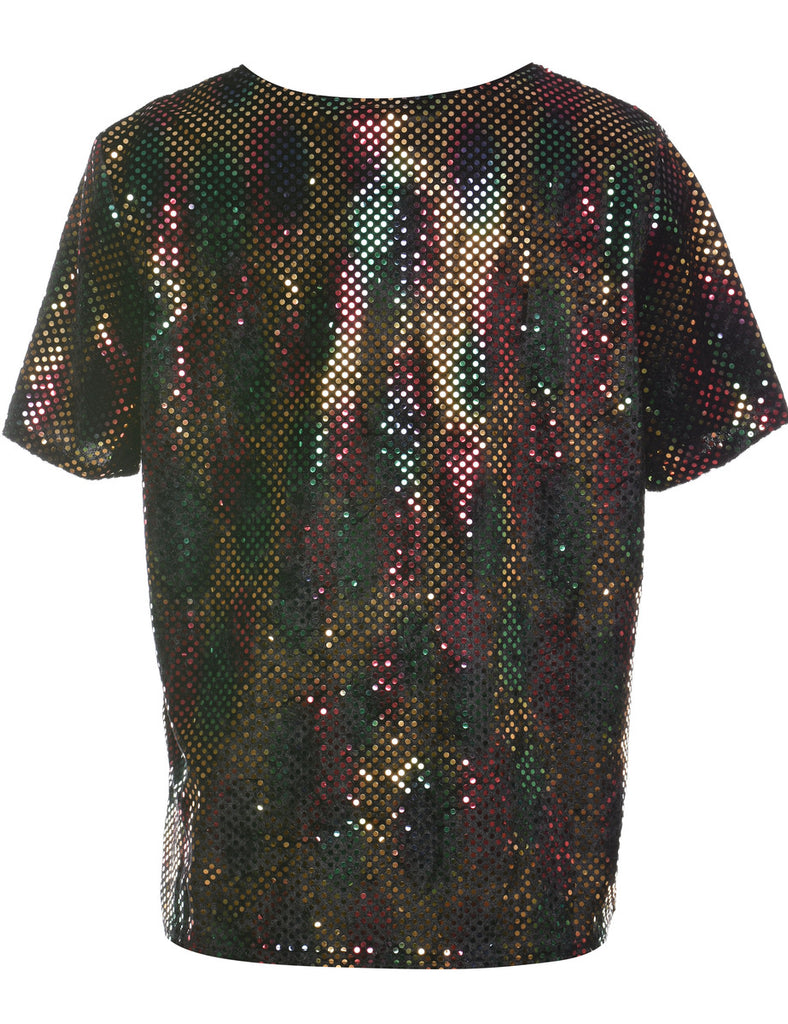 Multi-Colour Sequined Evening Top - L