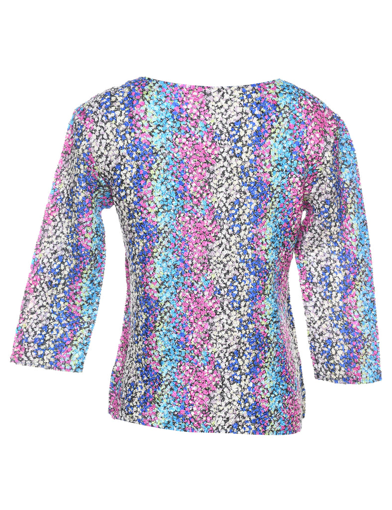 Multi-colour Y2K Abstract Design Top - M