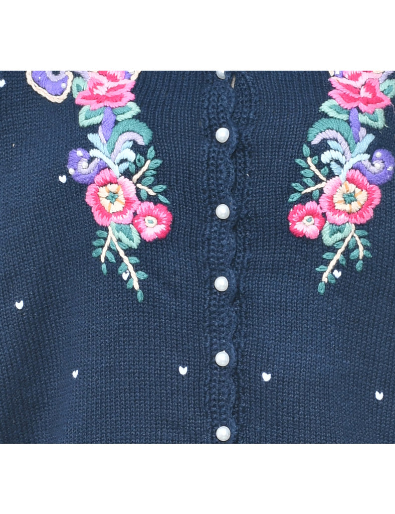 Navy Cardigan - M