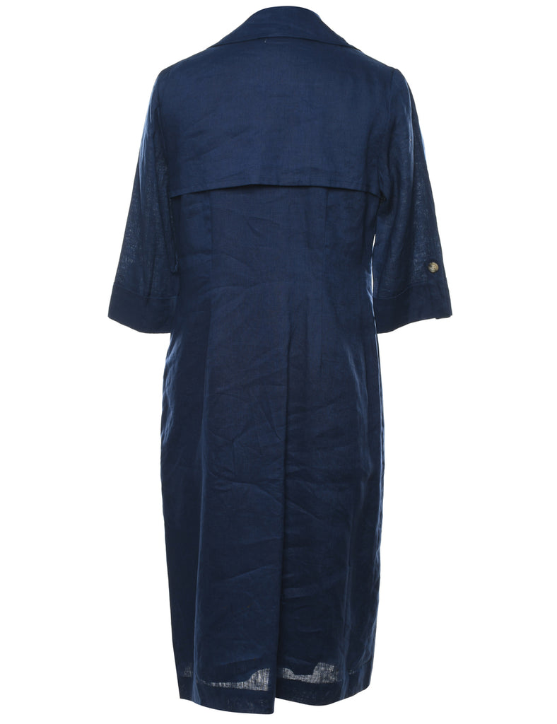 Navy Coat Dress - L