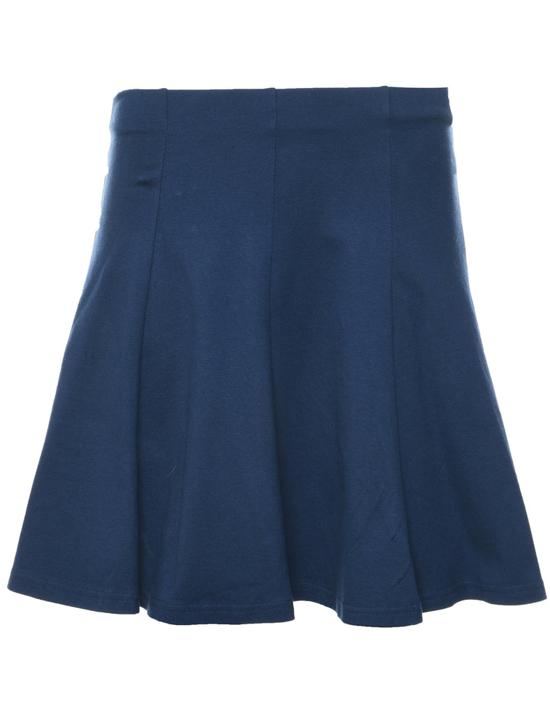 Navy Flared Skirt - M