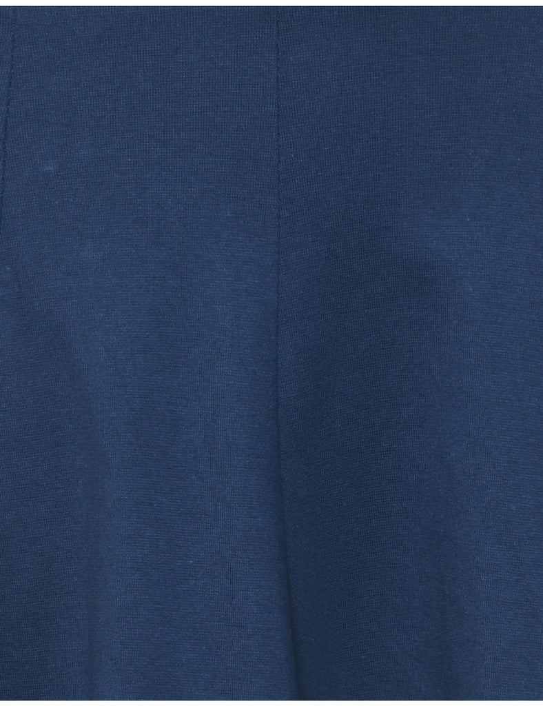 Navy Flared Skirt - M