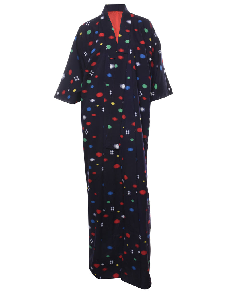 Navy Full Length Kimono - XL