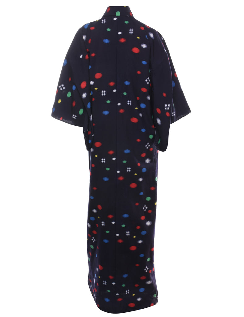 Navy Full Length Kimono - XL