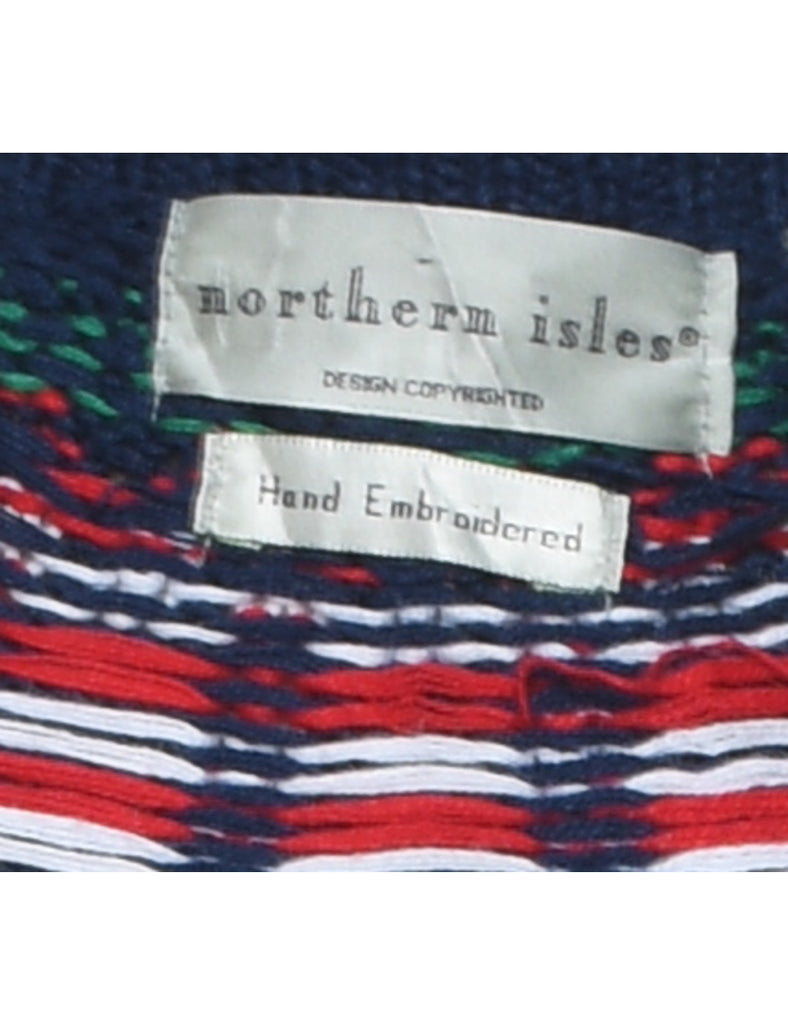 Navy Nordic Jumper - L