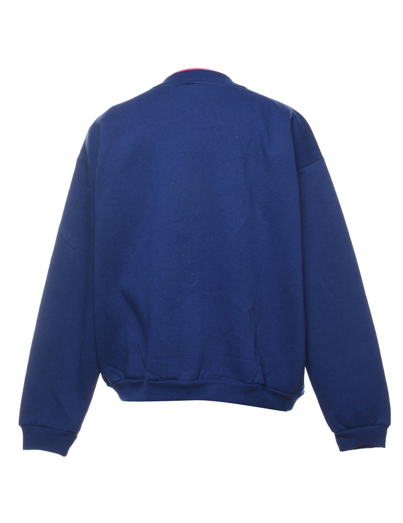 Navy, Pink & Blue Butterfly Cardigan  - M