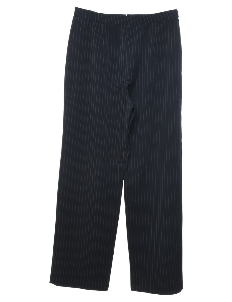 Navy Pinstriped Trousers - W28 L31