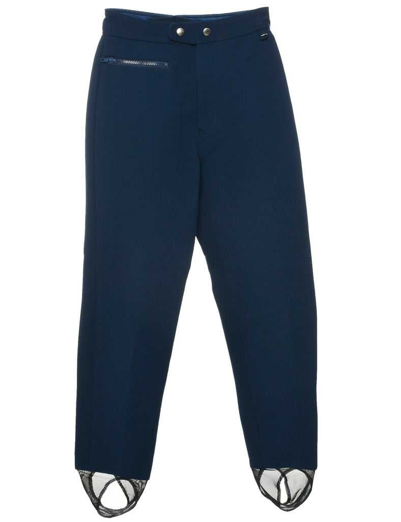 Navy Stirrup Ski Trousers - W25 L28