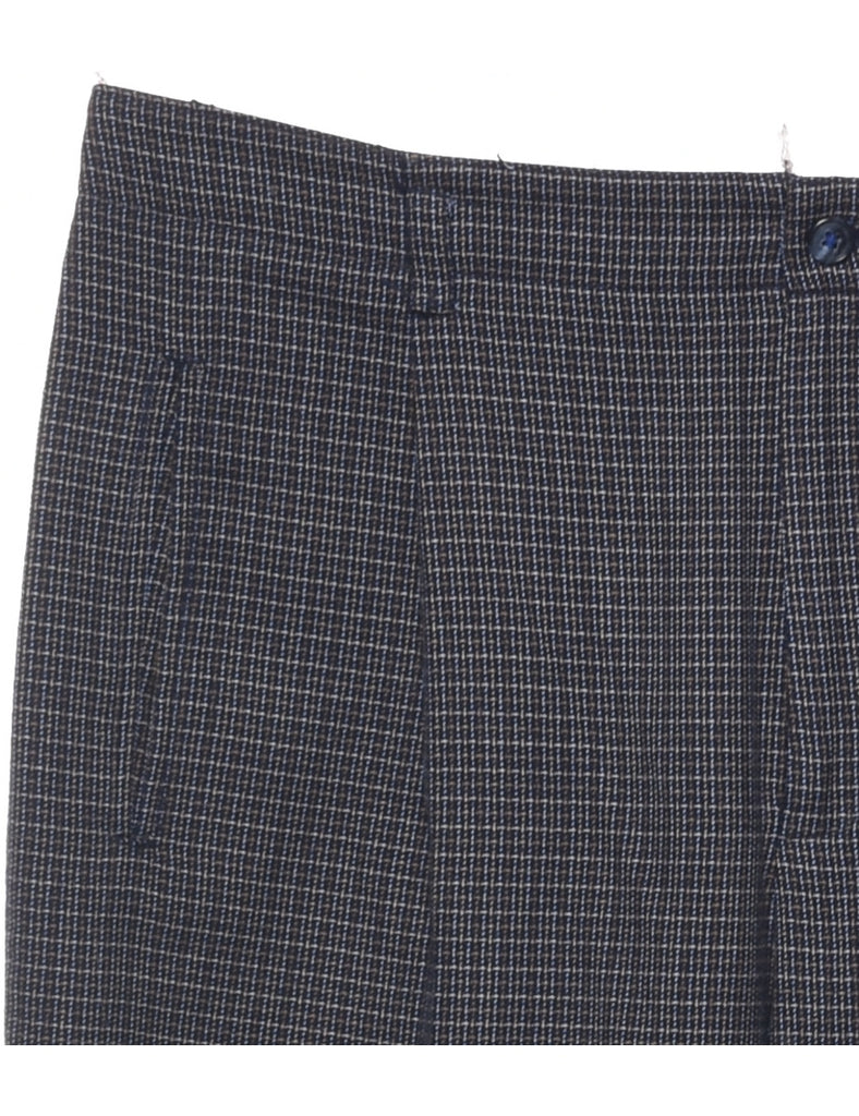 Navy Striped Trousers - W33 L29