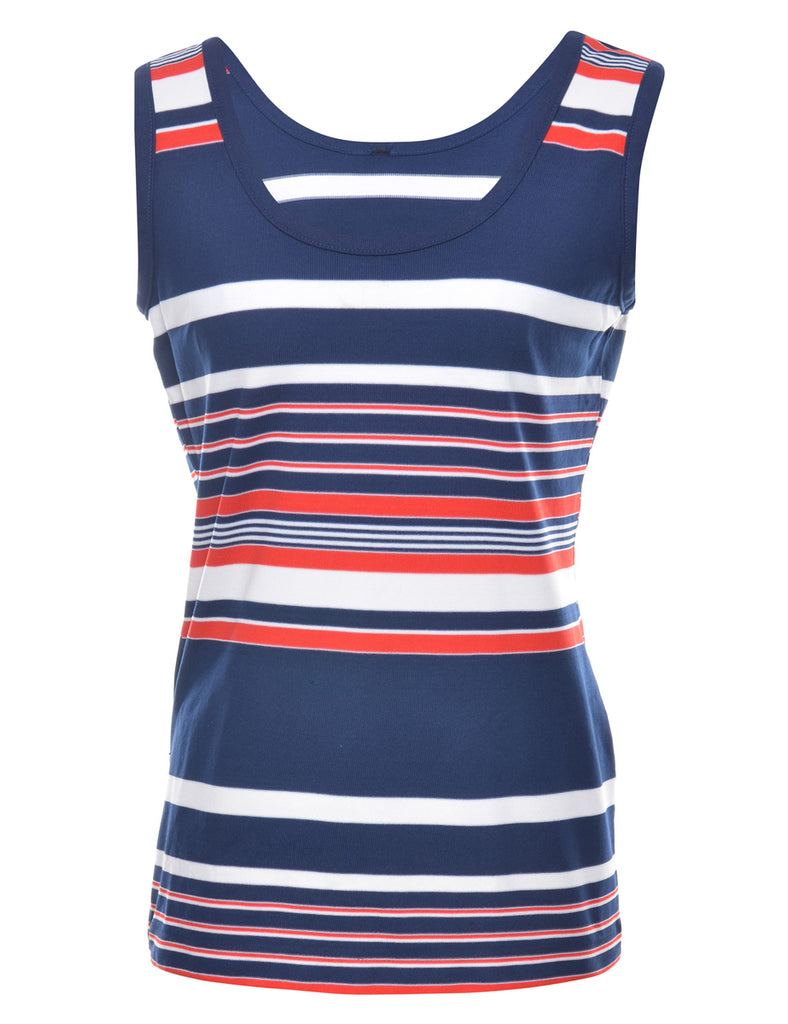 Navy Striped Vest - S