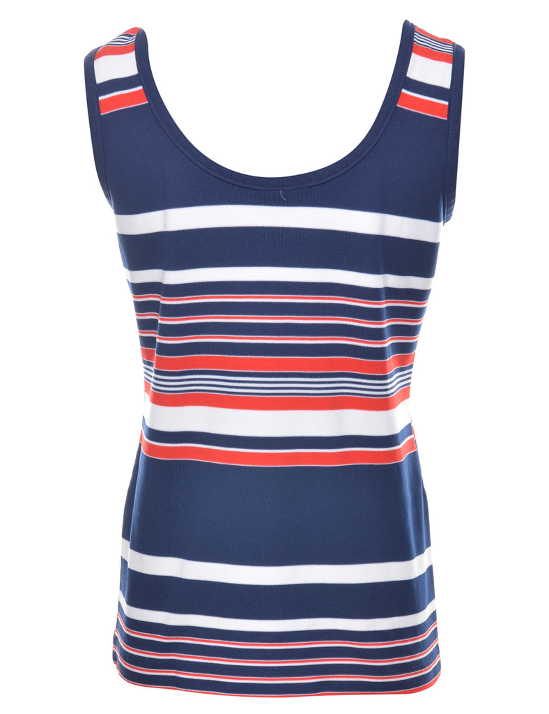 Navy Striped Vest - S