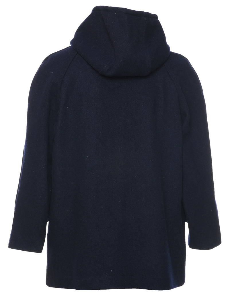 Navy Wool Coat - M