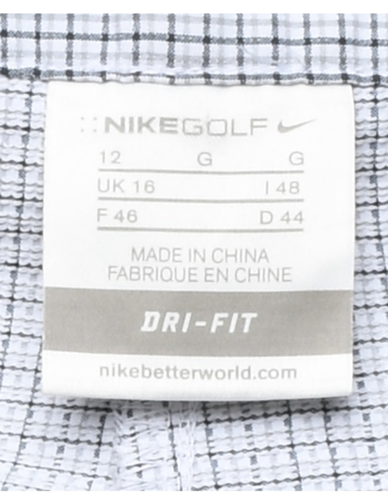 Nike Checked Light Grey Trousers - W34 L30