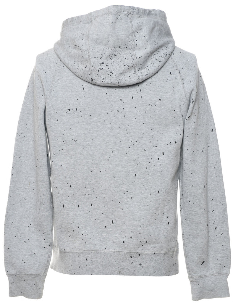 Nike Light Grey & Black Contrast Hoodie - S