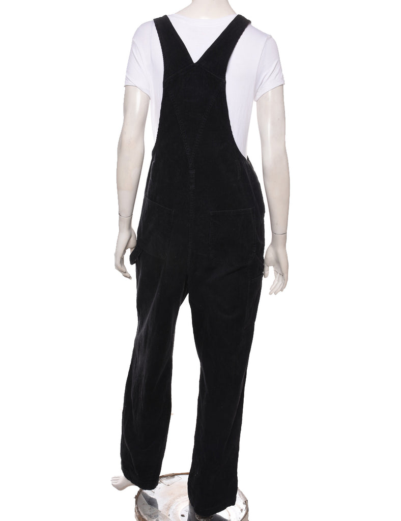 No Excuses Black 1990s Corduroy Dungarees - W36 L30