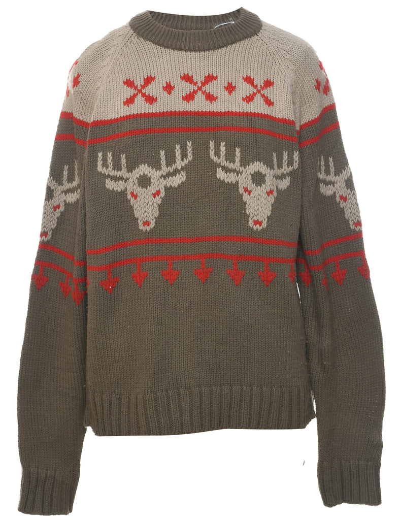 Nordic Brown Jumper - XL