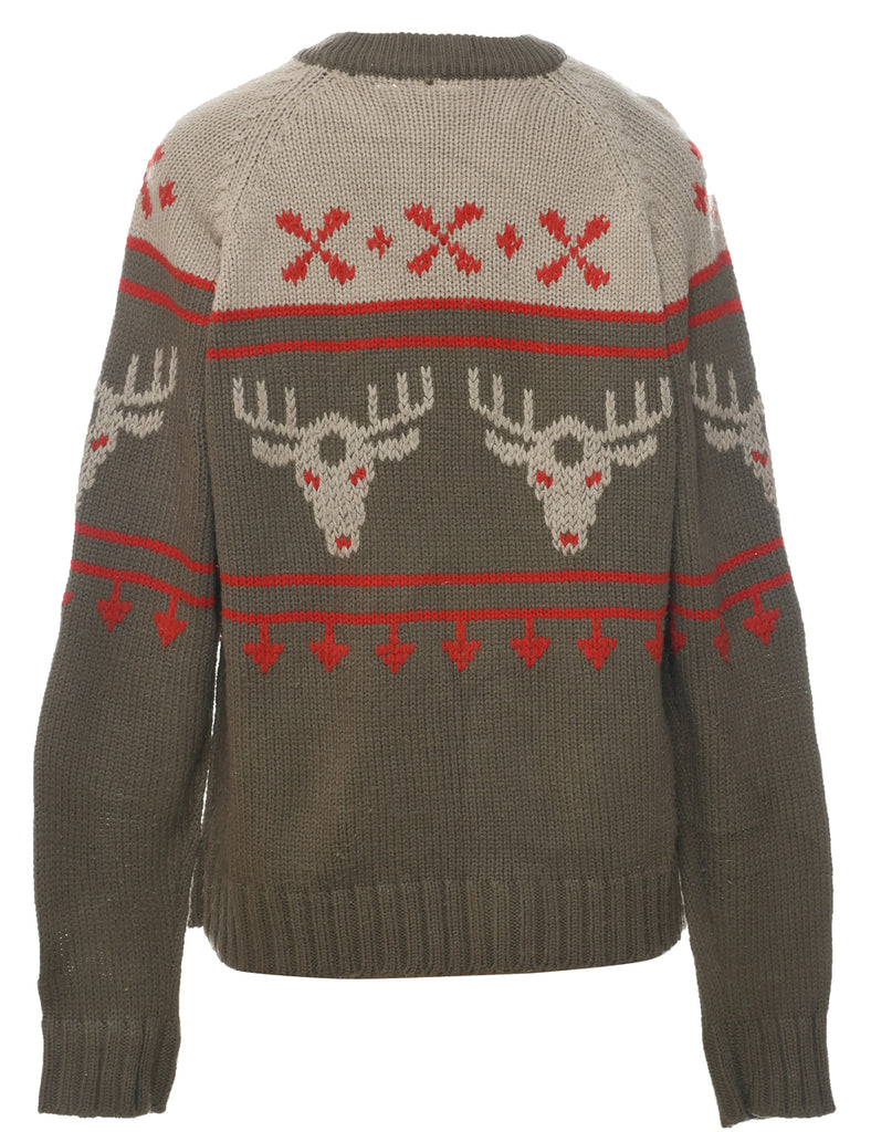 Nordic Brown Jumper - XL