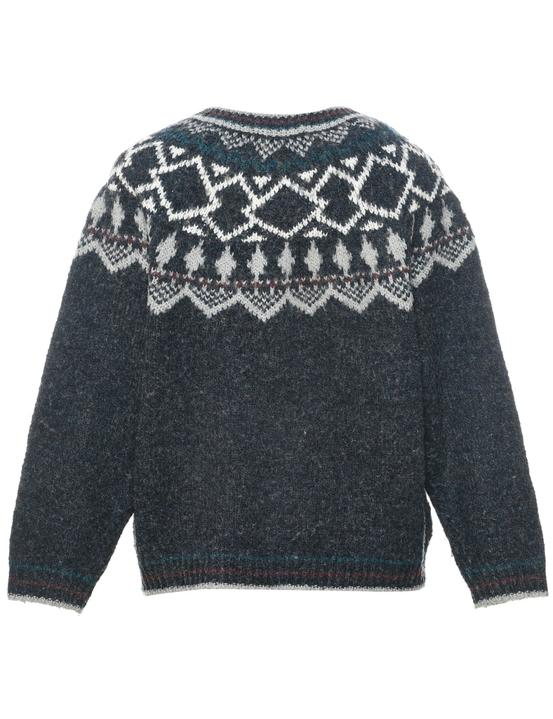 Nordic Dark Grey Cardigan - L