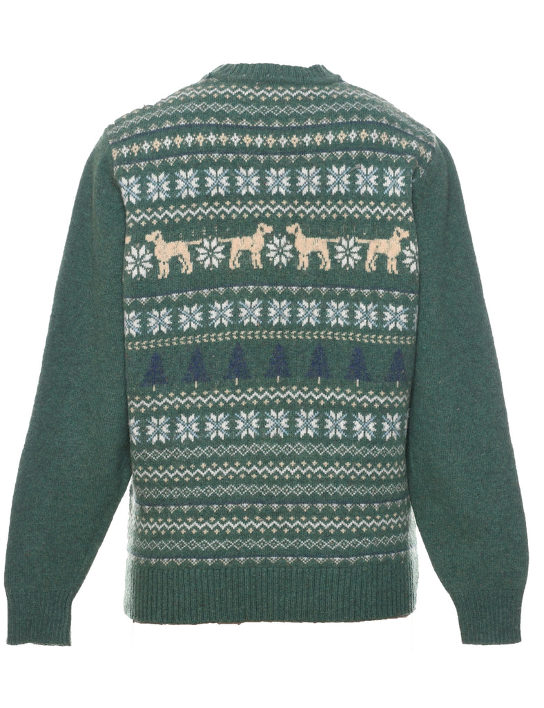 Nordic Green Jumper - L