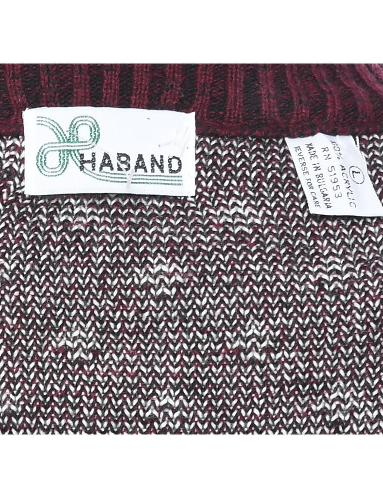 Nordic Maroon Cardigan - L