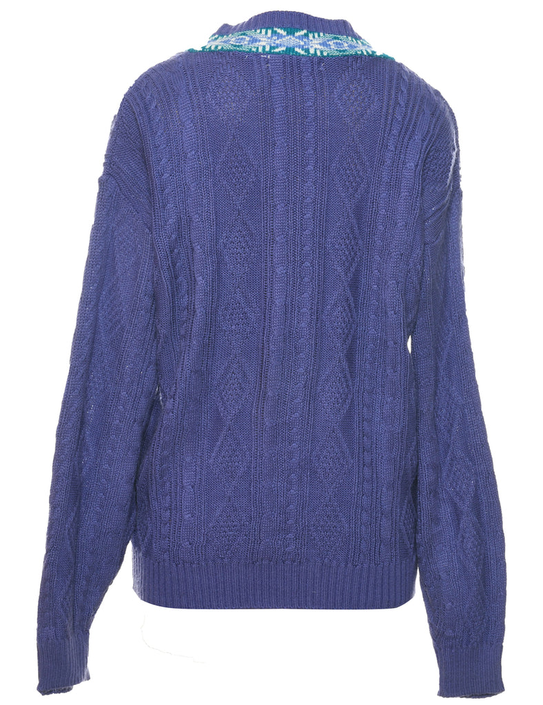 Nordic Purple Jumper - L