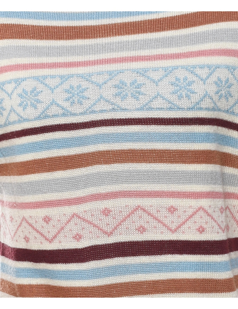 Nordic Striped Jumper - M