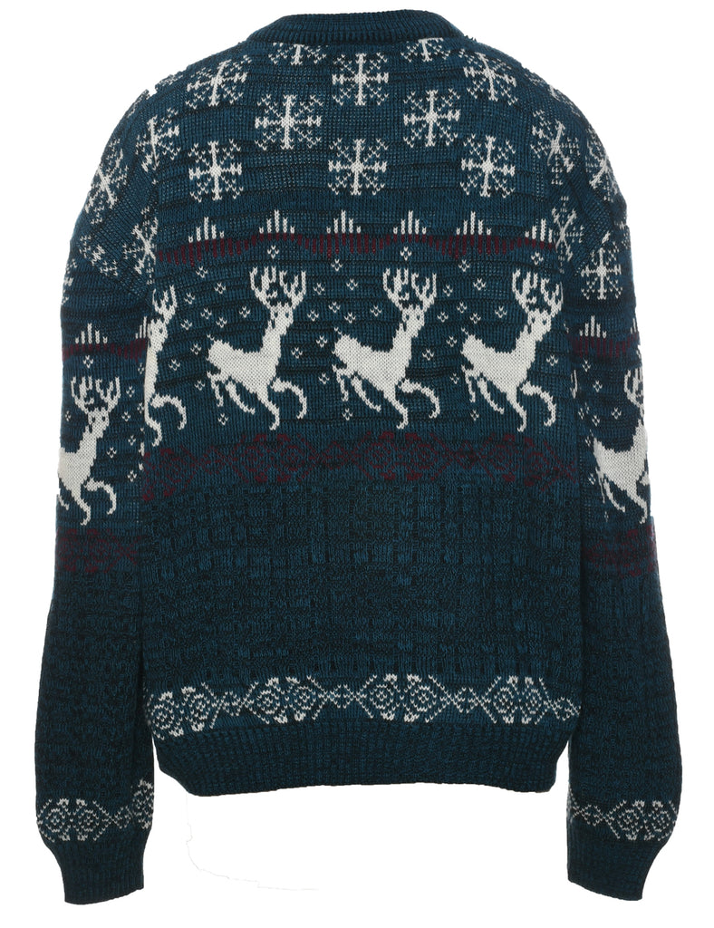 Nordic Teal Jumper - L