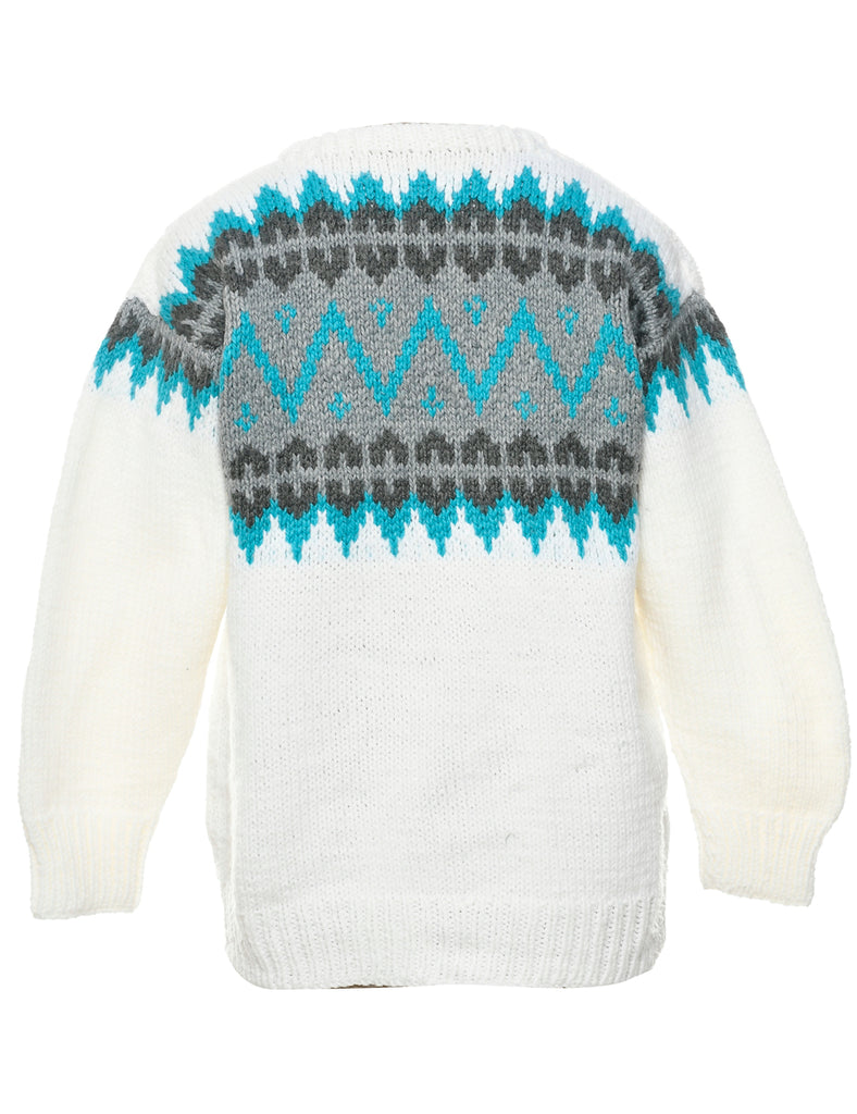 Nordic White Jumper - M