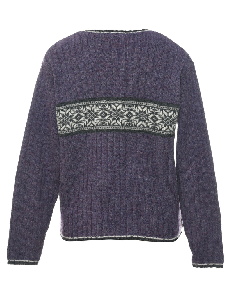 Nordic Wool Purple Jumper - L